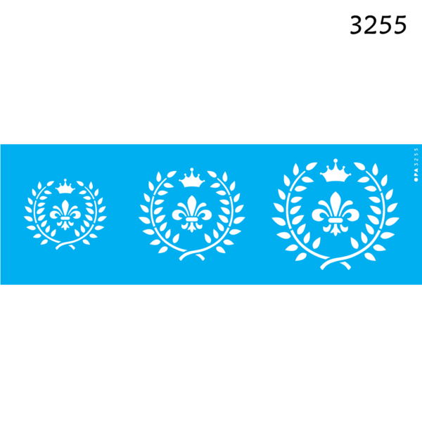 Stencil Opa 10x30 Brazão Flor do Lis