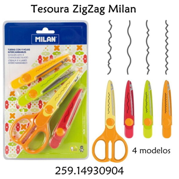 Tesoura Zig ZaG 4 Modelos Milan