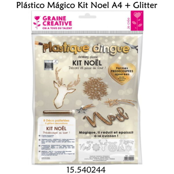 Plástico Mágico Kit Noel A4 + Glitter