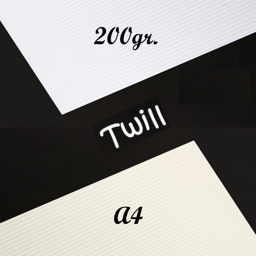 Cartolina Twill 200gr. A4 10 Folhas