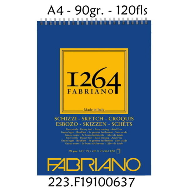 Bloco Belas Artes F1264 Croquis A4 90gr. 120 Folhas