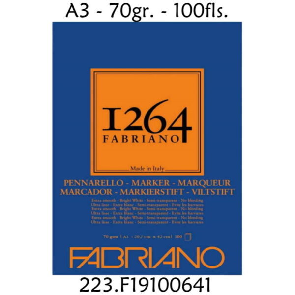 Bloco Belas Artes F1264 Marker 70gr. A3 100 Folhas