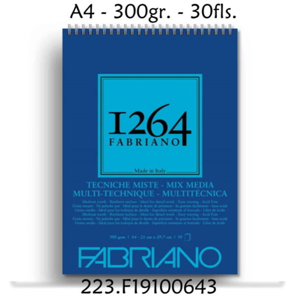 Bloco Belas Artes F1264 Mix Media 300gr. A4 30 Folhas
