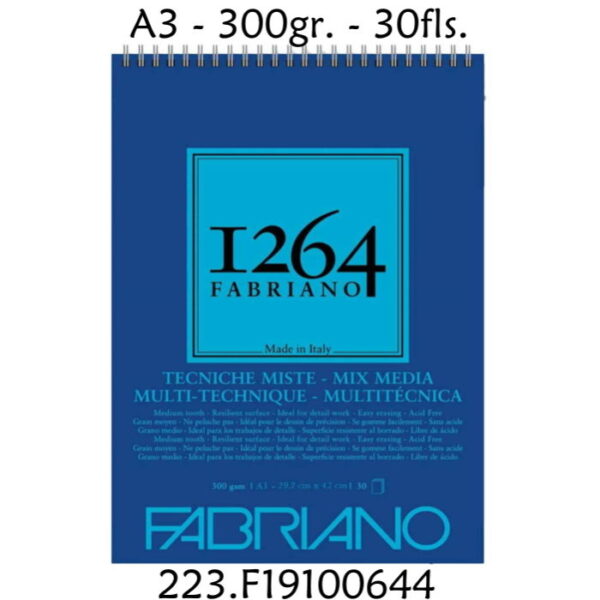 Bloco Belas Artes F1264 Mix Media 300gr. A3 30 Folhas