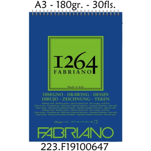 Bloco Belas Artes F1264 Drawing Paper 180gr. A3 30 Folhas