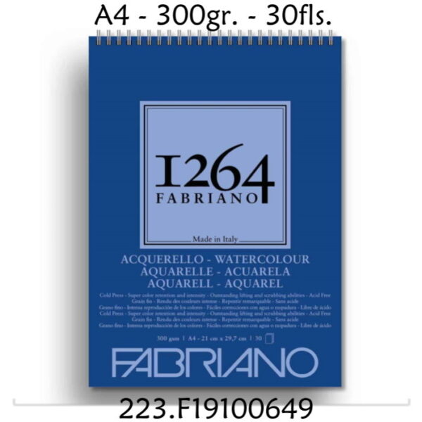 Bloco Belas Artes F1264 Aguarela 300gr. A4 30 Folhas