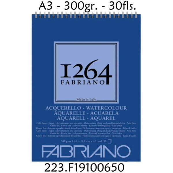 Bloco Belas Artes F1264 Aguarela 300gr. A3 30 Folhas