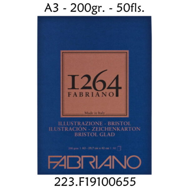 Bloco Belas Artes F1264 Bristol 200gr. A3 50 Folhas