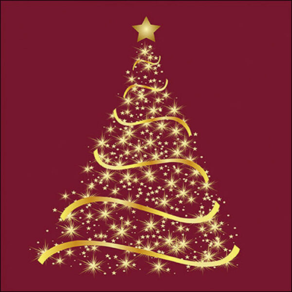 Guardanapo Shining Tree Bordeaux 33x33