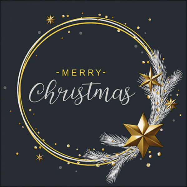 Guardanapo Wishing Ring Black 33x33