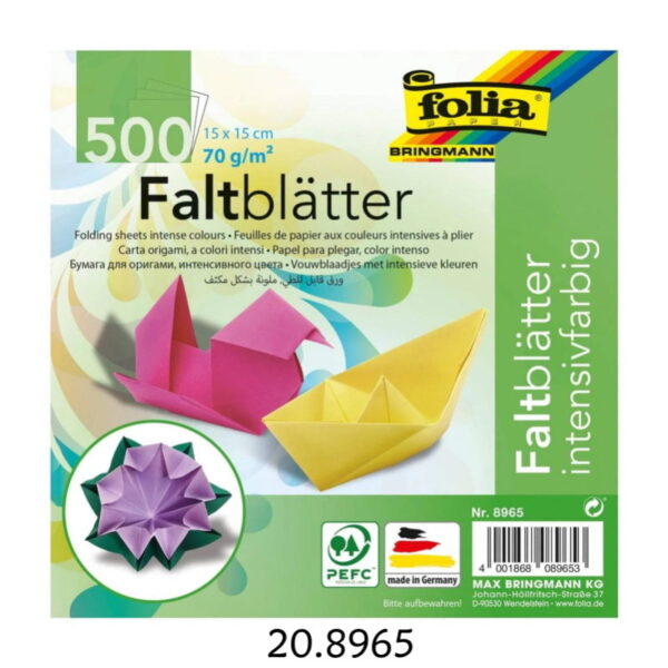 Origami Cores Intensas 20x20 500 Fls.