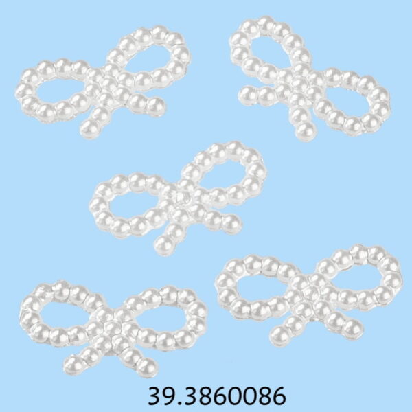 Laços em Pérola Branco 18mm  20un.