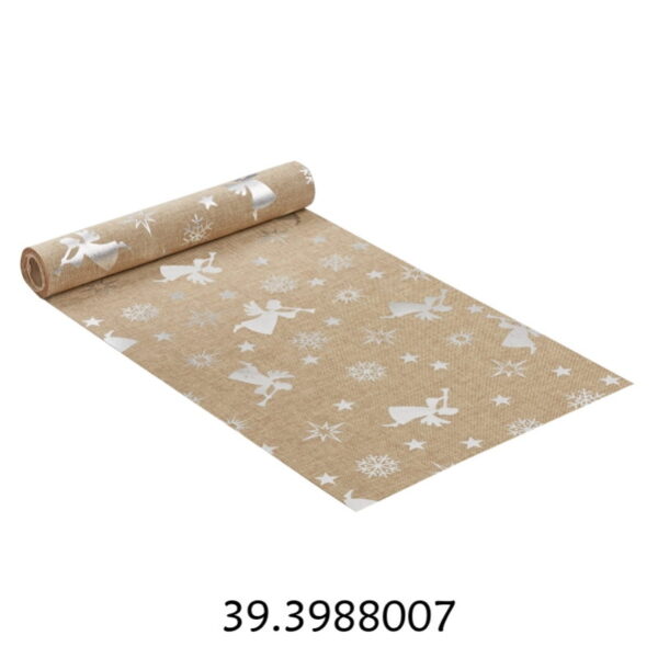 Rolo Tecido Organza Xmas Prata 28cmX15Mts.