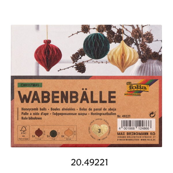 Bolas Papel Abelha de Natal