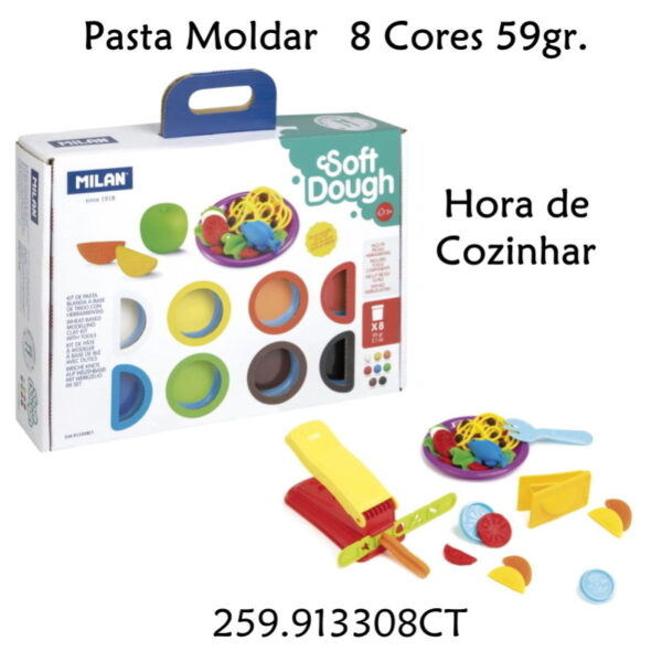 Pasta de Moldar "Hora de Cozinhar" Milan 8 Cores 59gr.