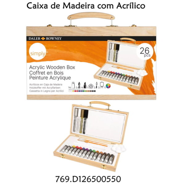 Caixa de Madeira com Acrílico