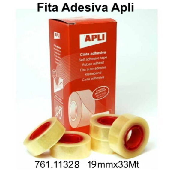Fita Adesiva Apli 19mm x 33Mts. 8un.