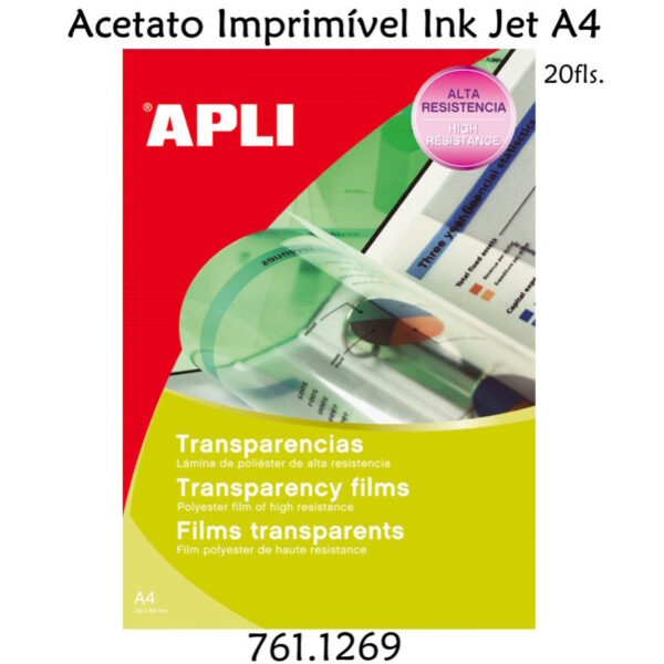 Acetato Imprimível Ink Jet A4 20fls.