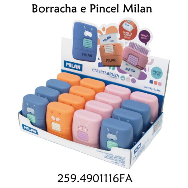 Borracha/Pincel Milan Exp. 16un.