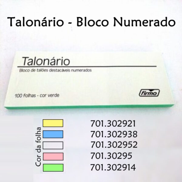 Talonário - Bloco Rifas Numerado 150x50mm