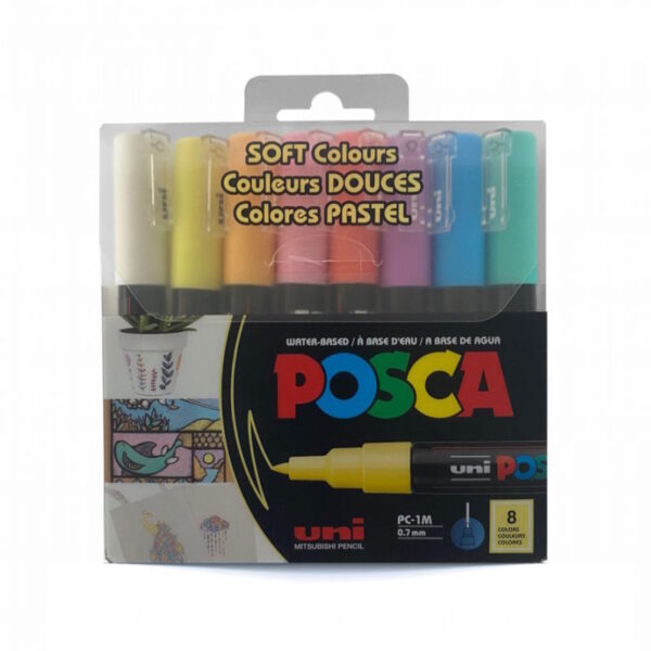 Carteira c/ 8 Marcadores Posca PC1M Sortidos