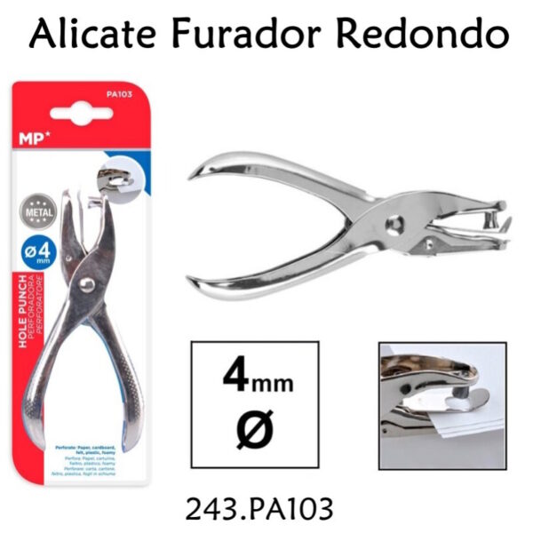 Alicate Furador Redondo 4mmØ