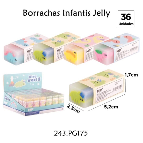 Borrachas Infantis Jelly Exp.36un.
