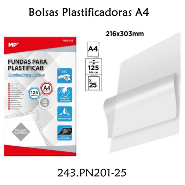 Bolsa Plastificadora A4 125mc 25un.