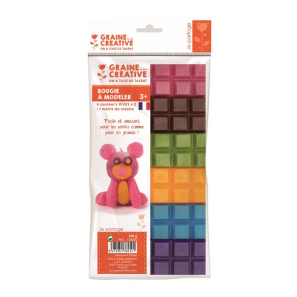 Cera p/ Modelar Cores Vivas 6x40gr.