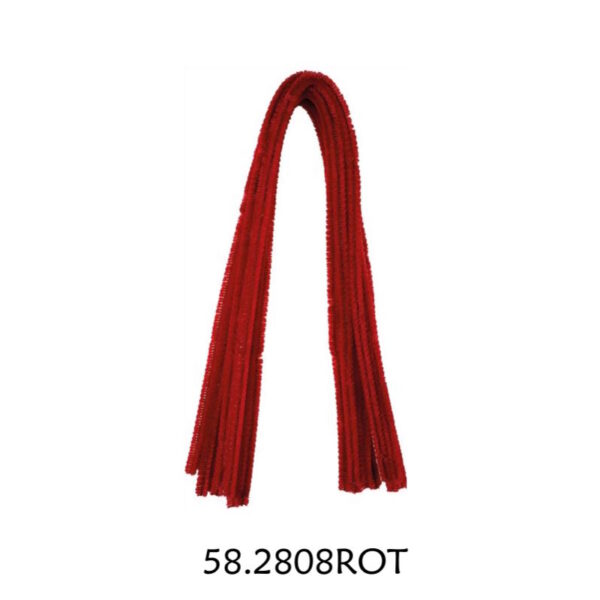 Chenille Vermelho 8x500mm - 10un.