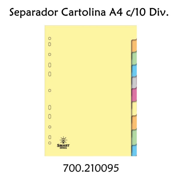 Separador Cartolina A4 c/ 10 Div.