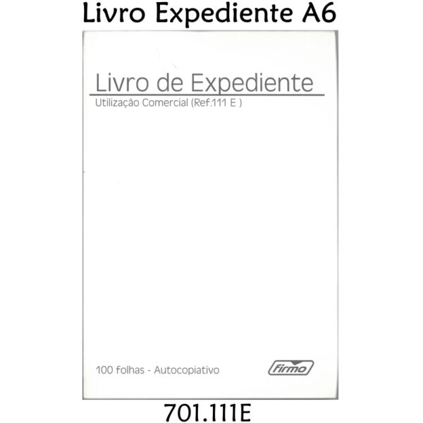 Livro Expediente A6 Autocopiativo