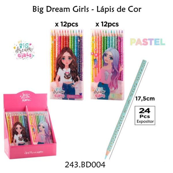 Lápis de Cor 12un.- Big Dream Girls