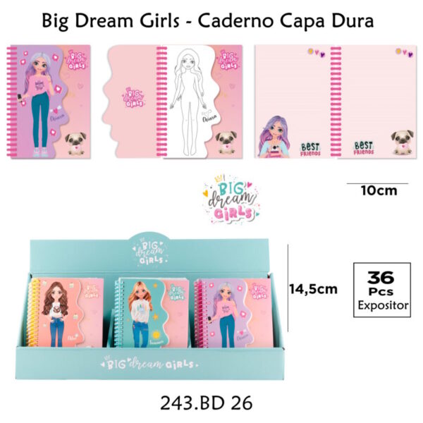 Caderno Capa Dura - Big Dream Girls