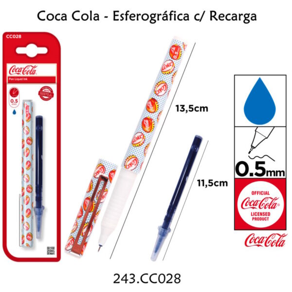 Esferográfica c/ Recarga - Coca Cola