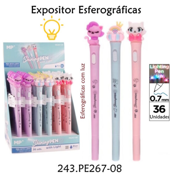 Expositor Esferográficas com Luz - 36un.