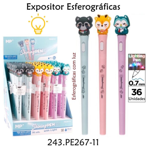 Expositor Esferográficas com Luz - 36un.