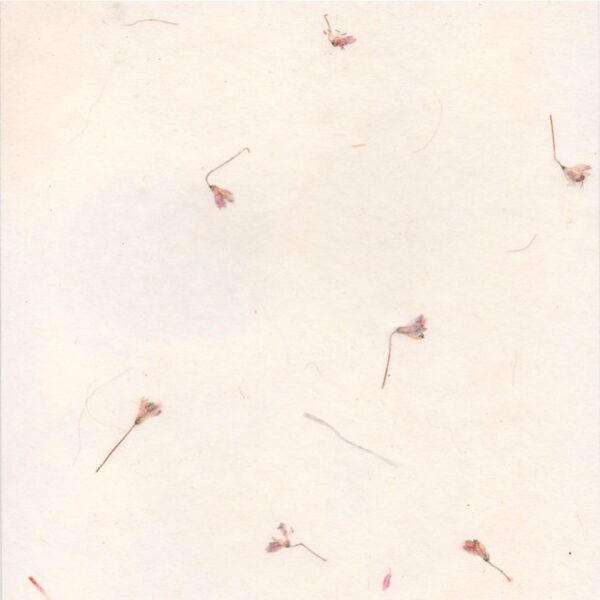 Papel Artesanal A4 Gampi Paper w/ Flowers Purple 10fls.