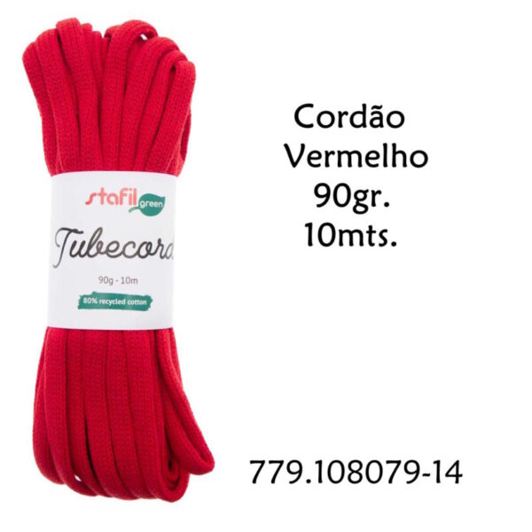 Cordão Azul Vermelho 90gr. 10mts.