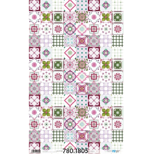 Papel Arroz 54x33 Mosaic Purple