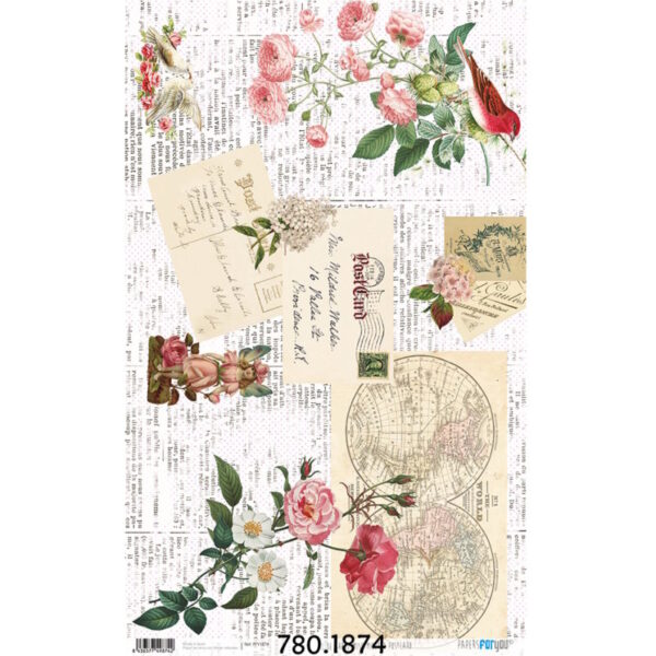 Papel Arroz 54x33 Miss Mildred Postcard