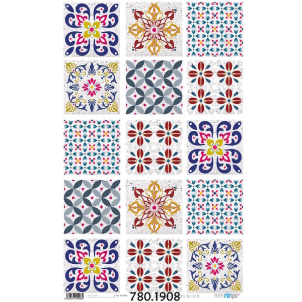 Papel Arroz 54x33 Azulejos III