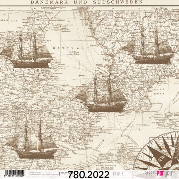 Papel Arroz 30x30 Maritim