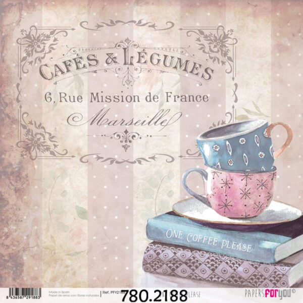 Papel Arroz 30x30 One Coffee Please