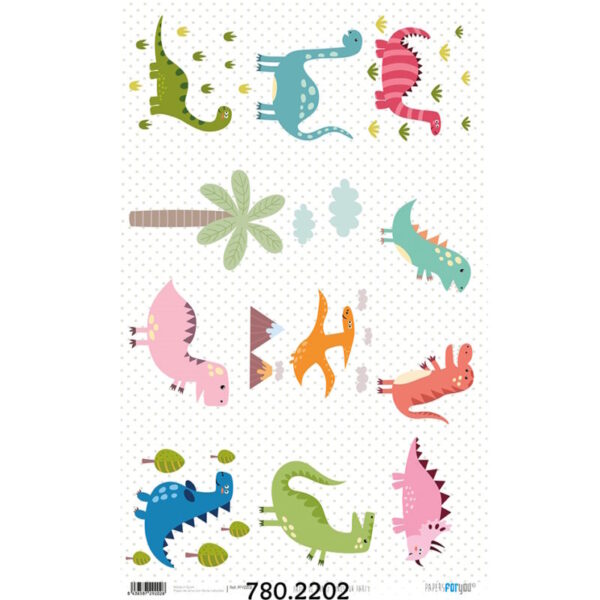 Papel Arroz 54x33 Dinosaur Party