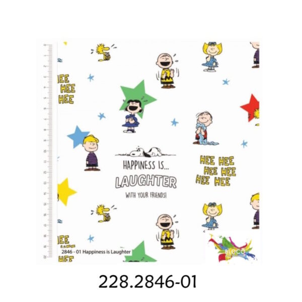 Tecido Algodão Snoopy Happiness 1.10Mts.