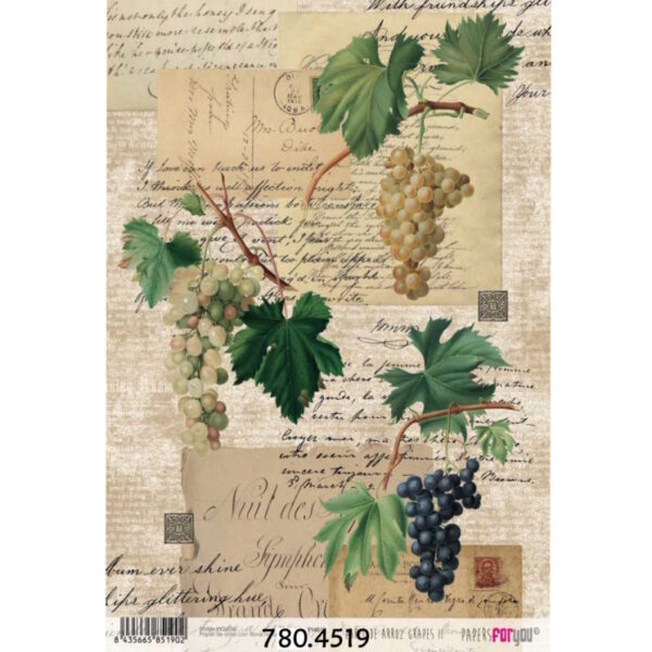 Papel Arroz 30x21 Grapes II