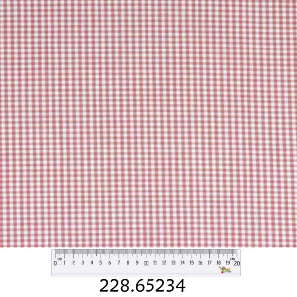 Tecido Algodão Xadrez Rosa Branco 1,40Mts.
