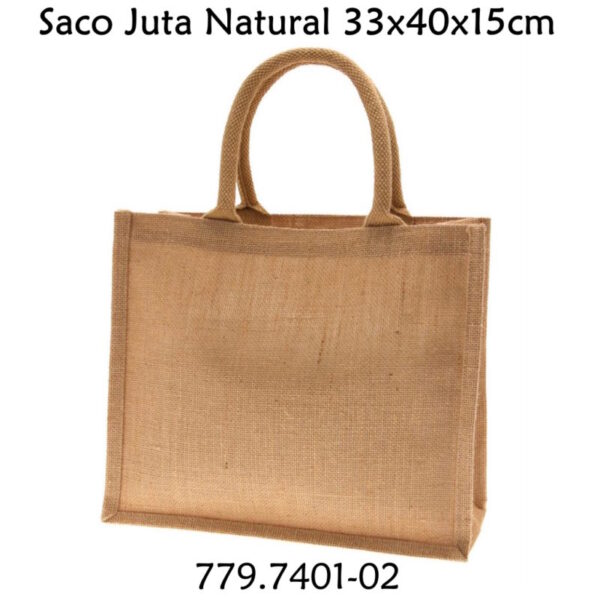 Saco de Juta Natural 33x40x15cm