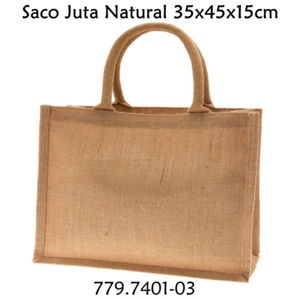 Saco de Juta Natural 35x45x15cm